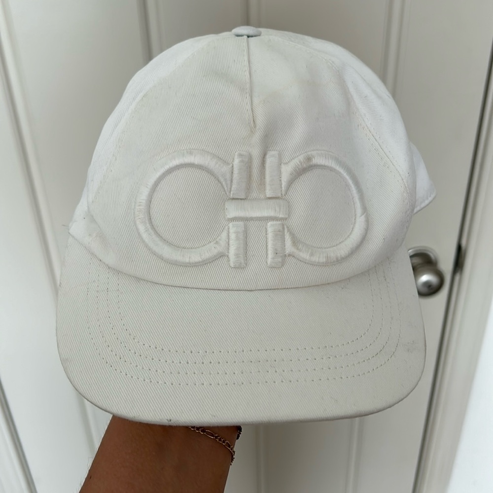 Salvatore Ferragamo Gancini White Logo
